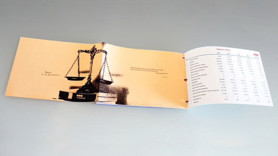 Создание брошюры. Квартальный отчет MEGABANK © Креативное агентство KENGURU