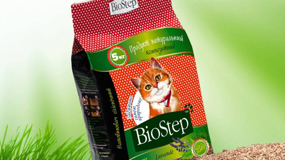Концепция упаковки наполнителя "BioStep" © Креативное агентство KENGURU