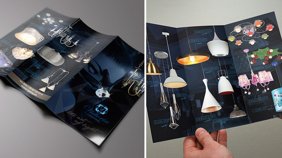 Концепция каталога светильников Victoria Lighting © Креативное агентство KENGURU