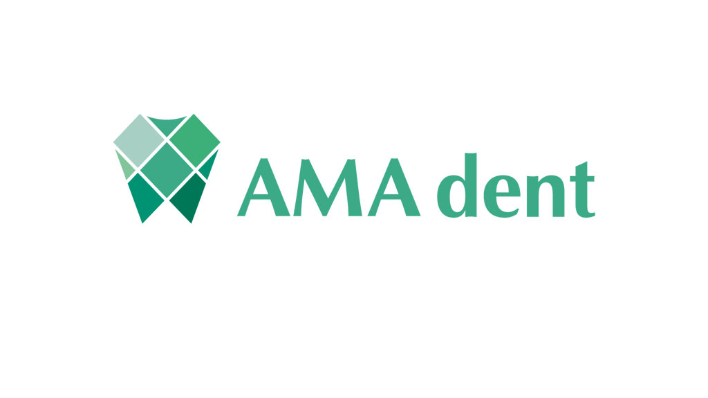Разработка логотипа и фирменного стиля стоматологии AMA dent © Креативное агентство KENGURU